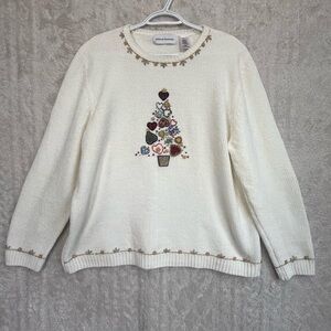 Scandinavia Christmas Tree Sweater Incredibly Soft Plush Sz XL Nordic Scandigirl